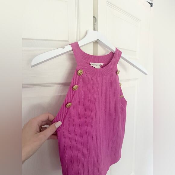 Happily Grey Women's High Neck Sleeveless Nautical Knit Sweater Tank Size Medium - Picture 2 of 6